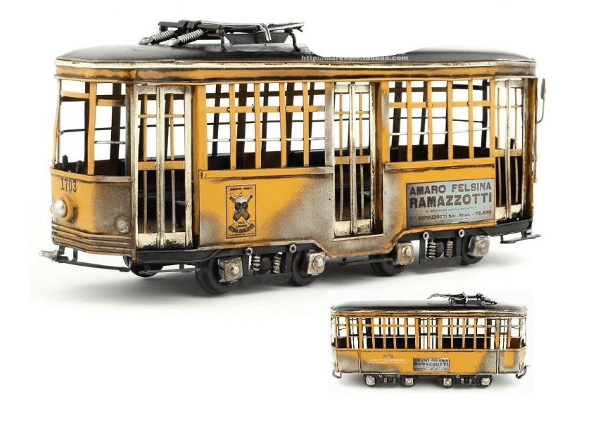 Iron Metal Italian Vintage Antique Train Craft