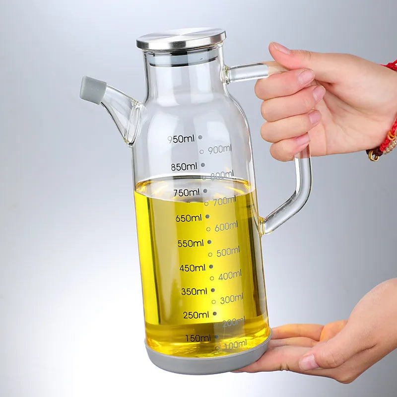 Pure Glass Measuring Scale Oil Dispenser  Bottle