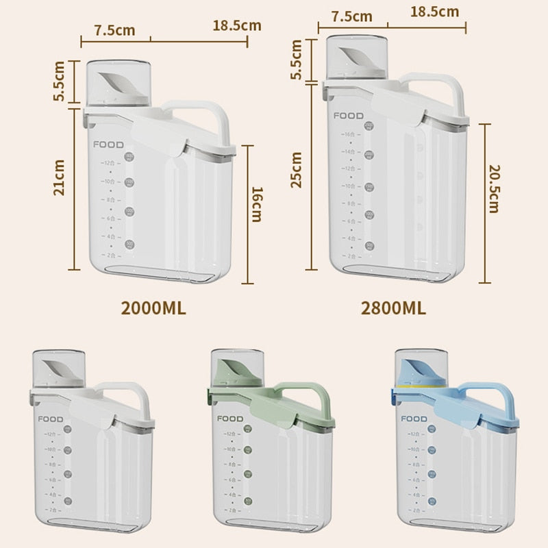 Transparent Measuring Food Storage Dispenser