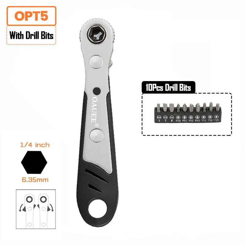 Mini Quick Hexagon Ratchet Wrench Tool