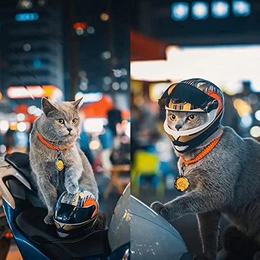 Pet Motorcycle Full Face Helmet
