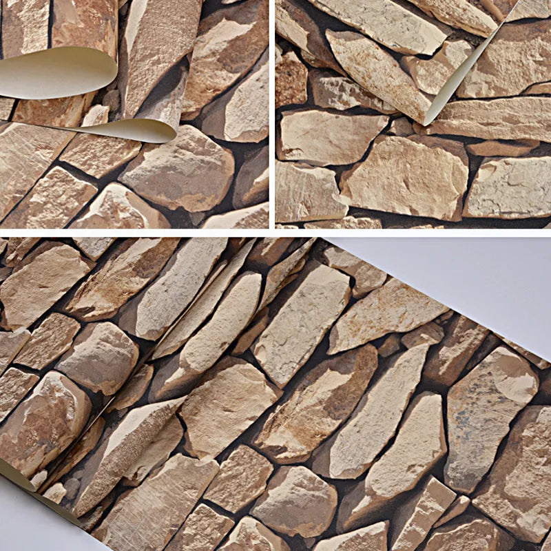 3D Stone Pattern Retro Wallpaper - UTILITY5STORE