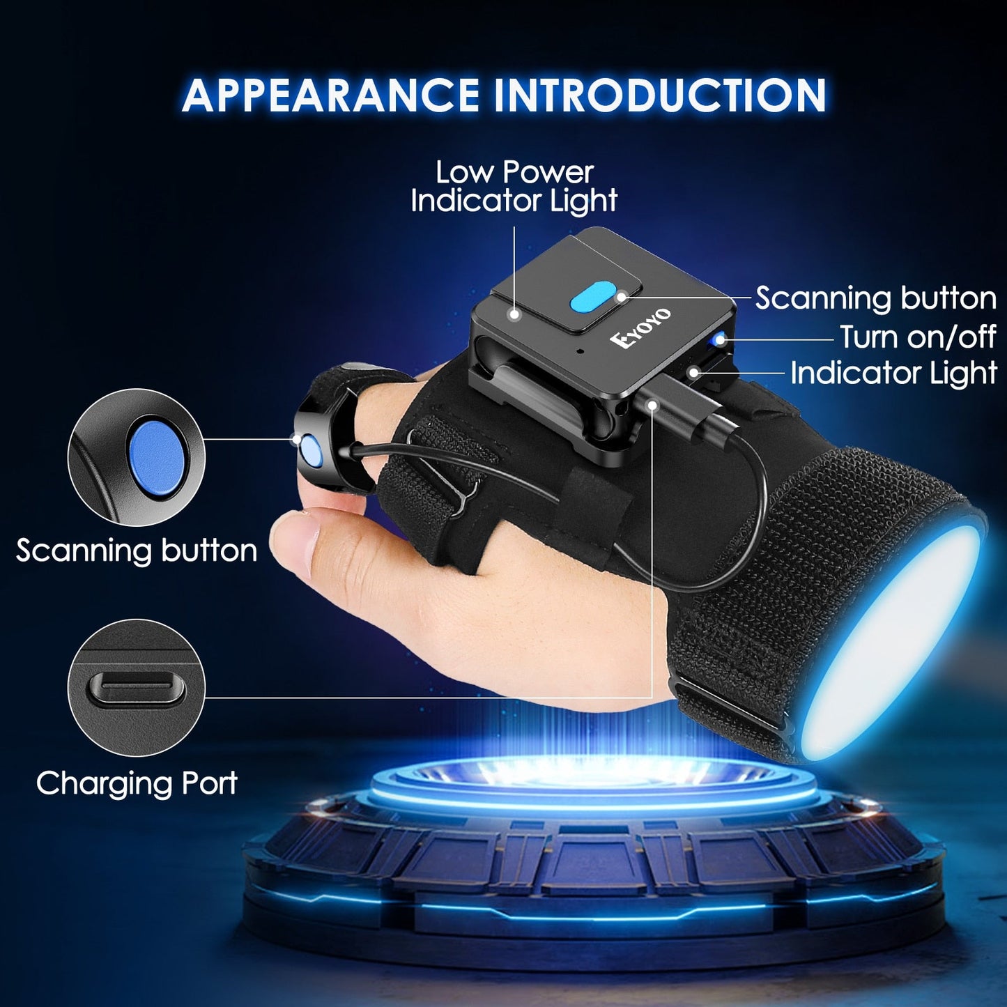 Smart Scan Bluetooth Barcode Reader Glove