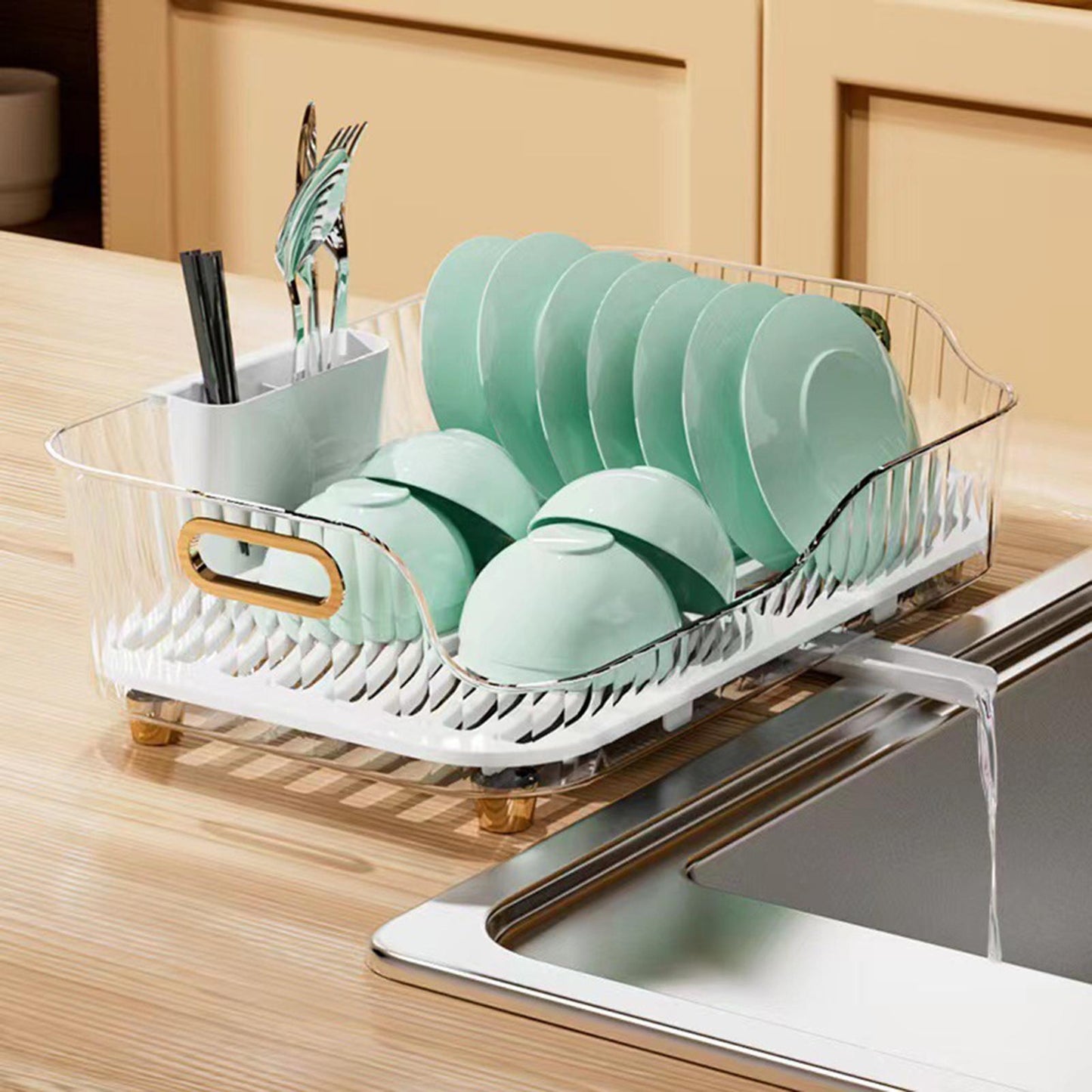 Kitchen Space Saving Dish Drainer Vegetable Basket - UTILITY5STORE