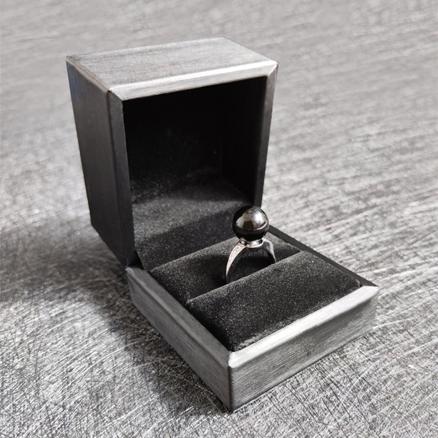 Mysterious Black Pearl Hidden Knife Ring