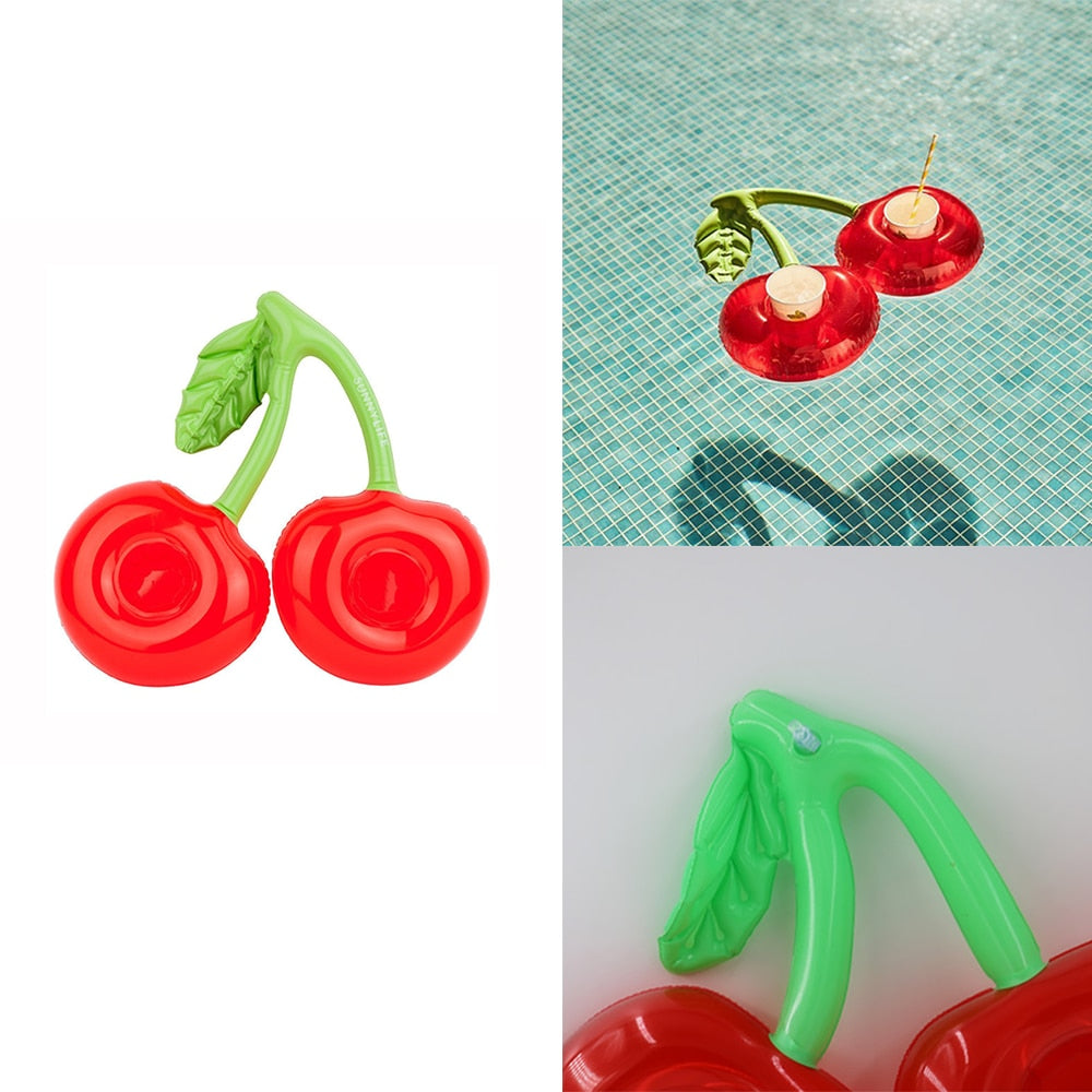 Inflatable Cherry Floating Pool Cup Holder