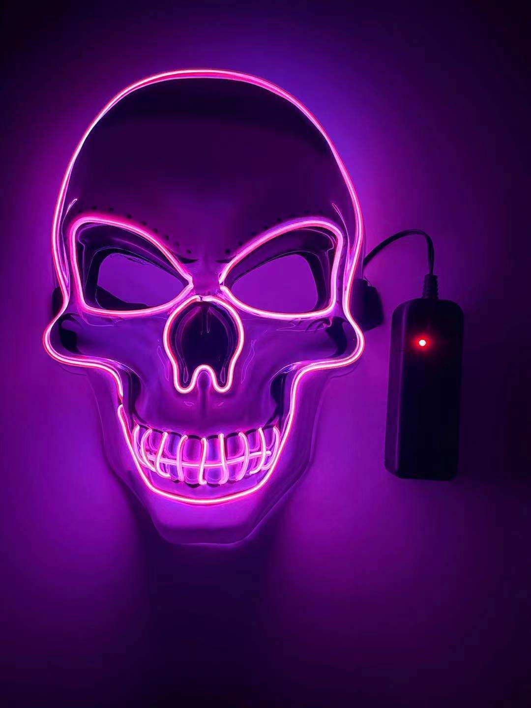 Neon LED Skeleton Party Mask