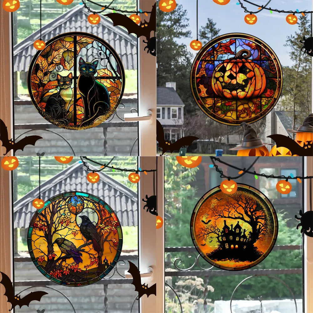Spooky Window Halloween Removable Stickers