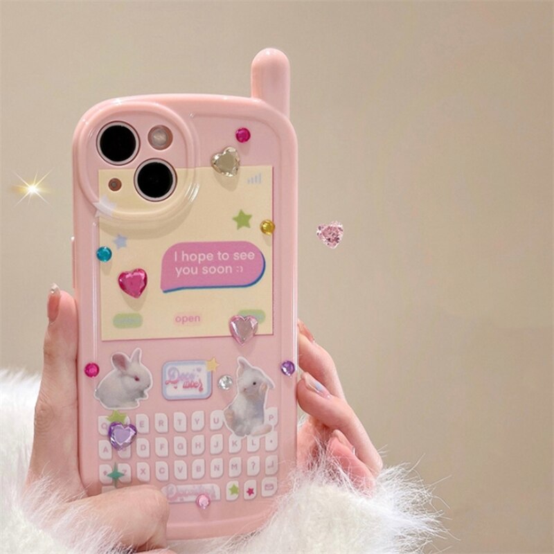 3D Korean Style Diamond Heart iPhone Case - UTILITY5STORE