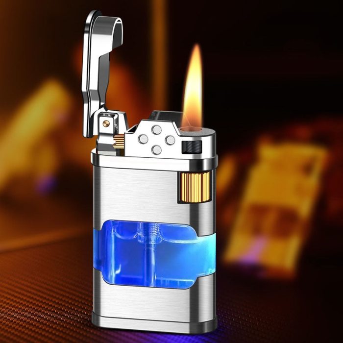 Blue Flame Metal Windproof Gas Lighter