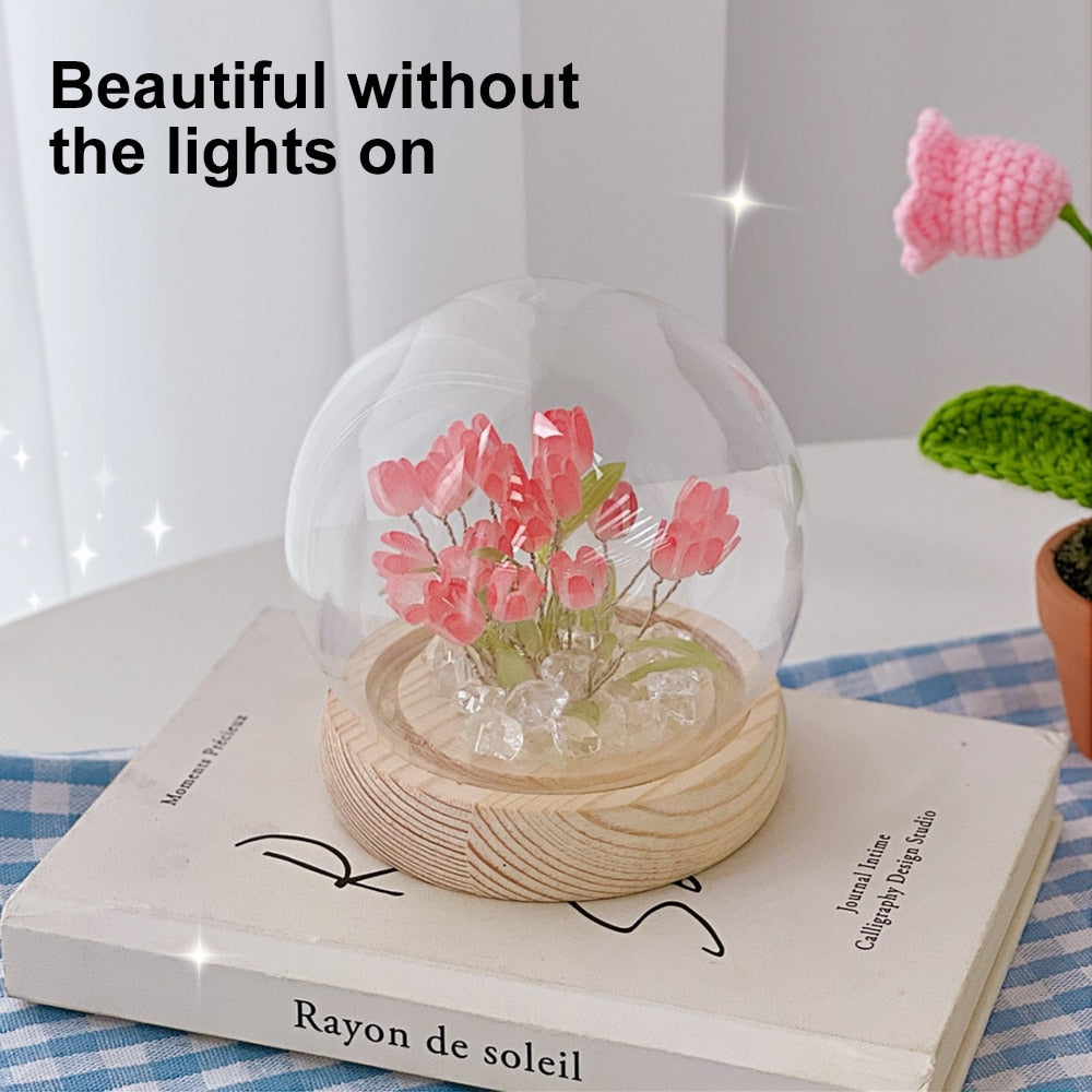 Shiny Tulip Handmade Night Lamp