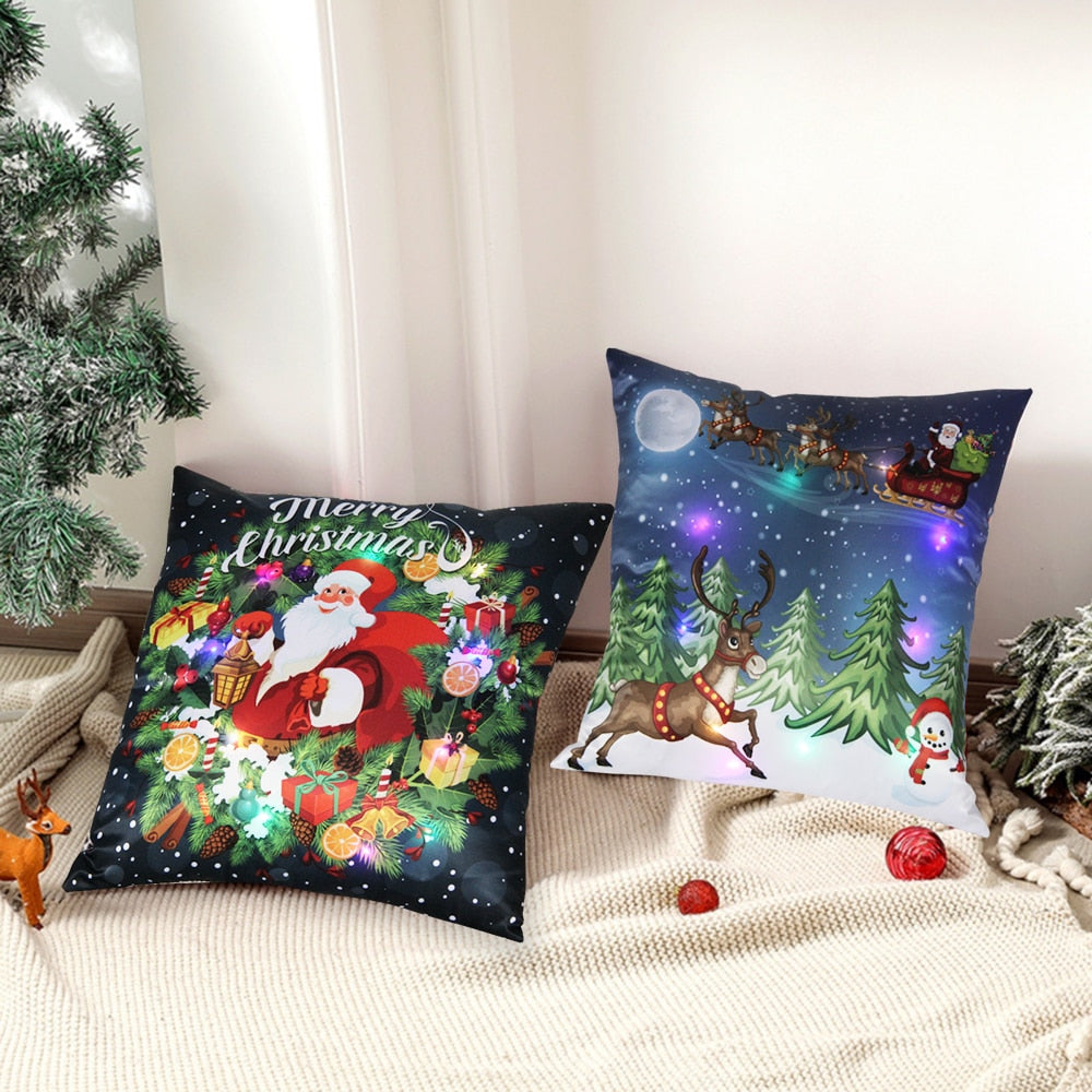 Christmas Series LED Pillow Case