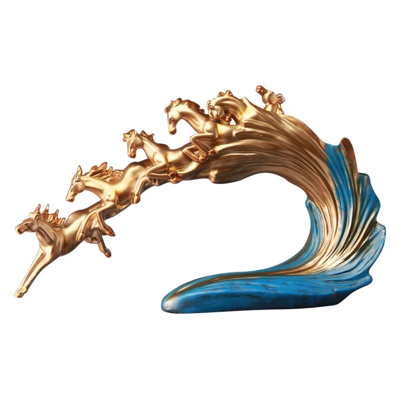 Nordic Luxury Galloping Horse Home Decoration