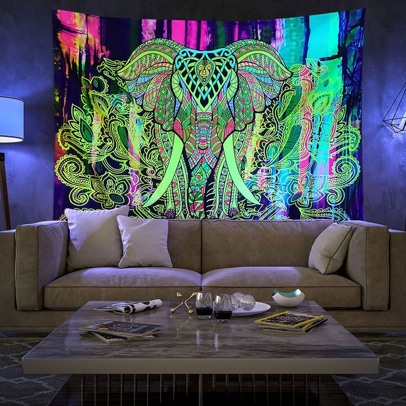 Colorful Glowing Luminous Tapestry