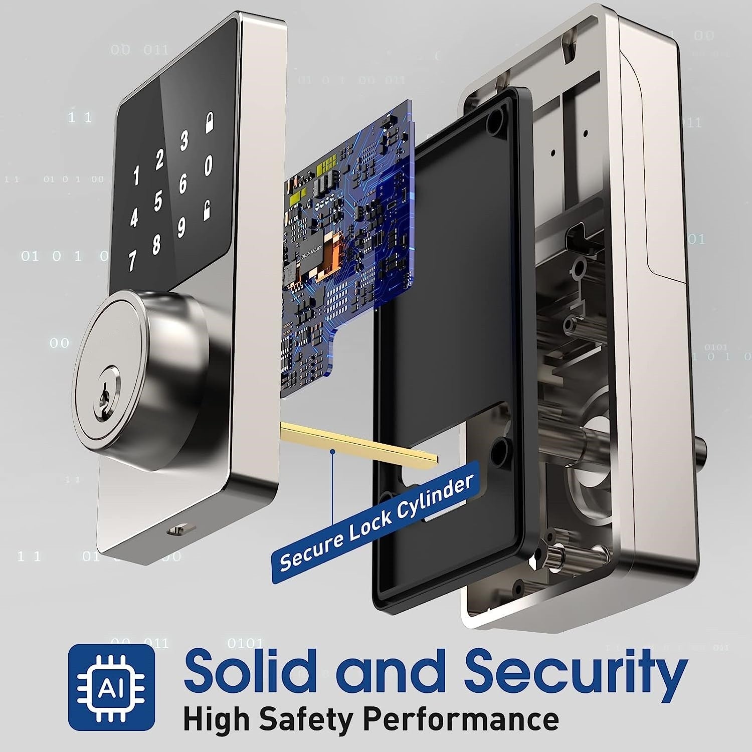 Touchscreen Keyless Smart Shield Entry Door Lock