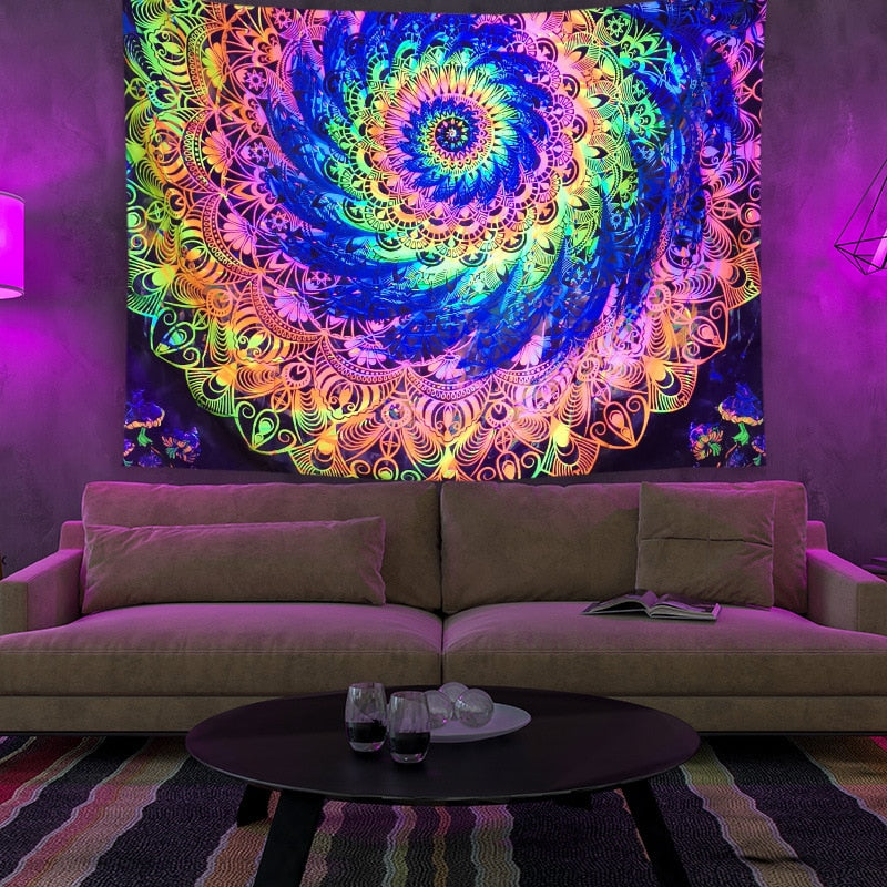 Colorful Glowing Luminous Tapestry