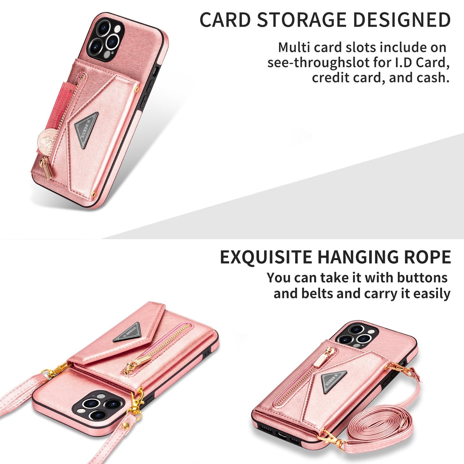 Smart Carry iPhone Card Holder Wallet Cover Case