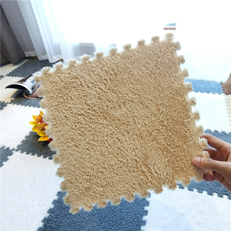 DIY Winter Plush Puzzle Mat