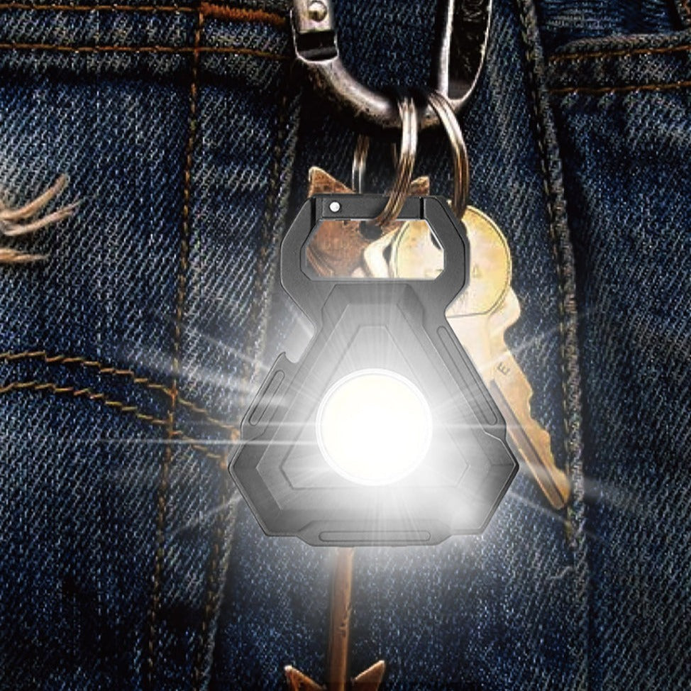 Mini LED Flashlight USB Bottle Opener Keychain