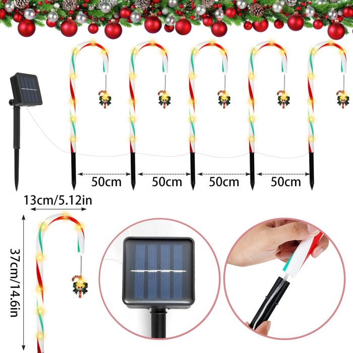 Candy Cane Lane LED Solar Lamp