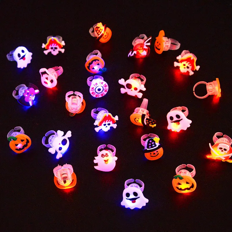 Glow Ghost Spooky Rings