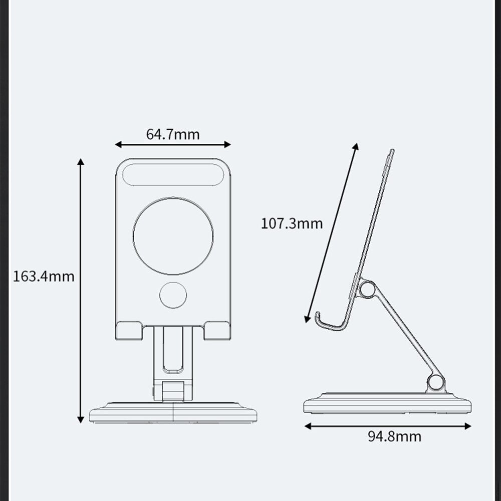 360 Rotating Wooden Foldable Universal Phone Holder - UTILITY5STORE