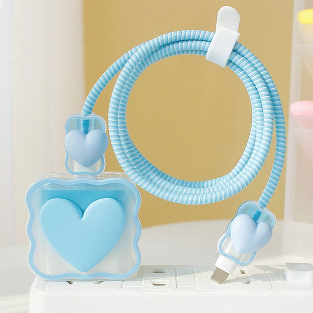 Transparent Love Charging Cable Protector Case