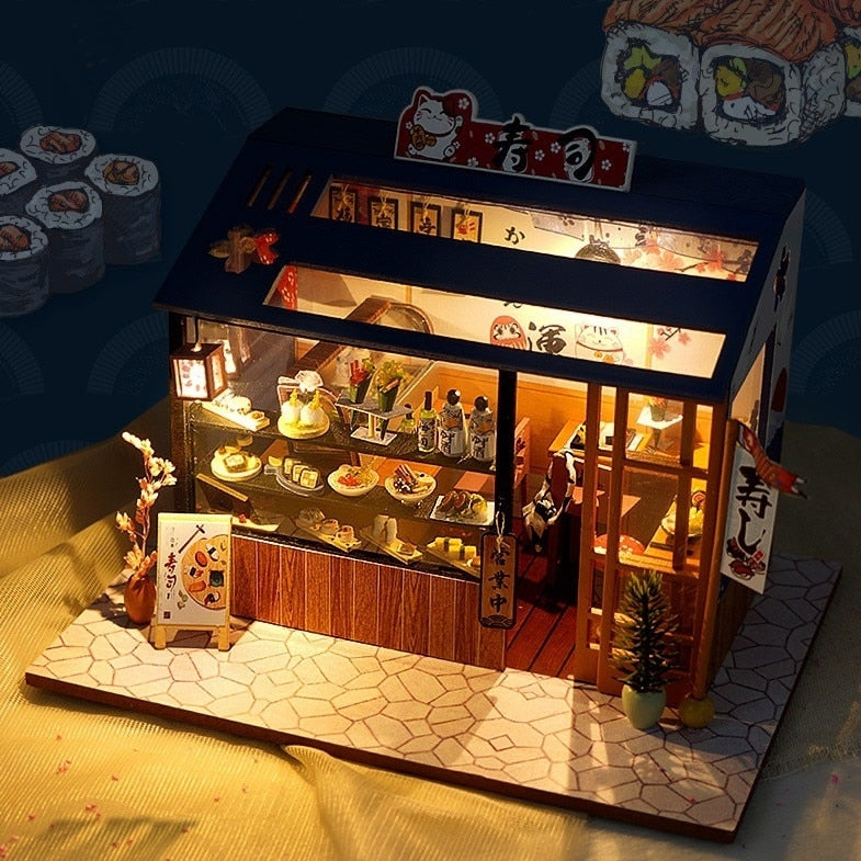 Miniature DIY Japanese Building Toys Kit