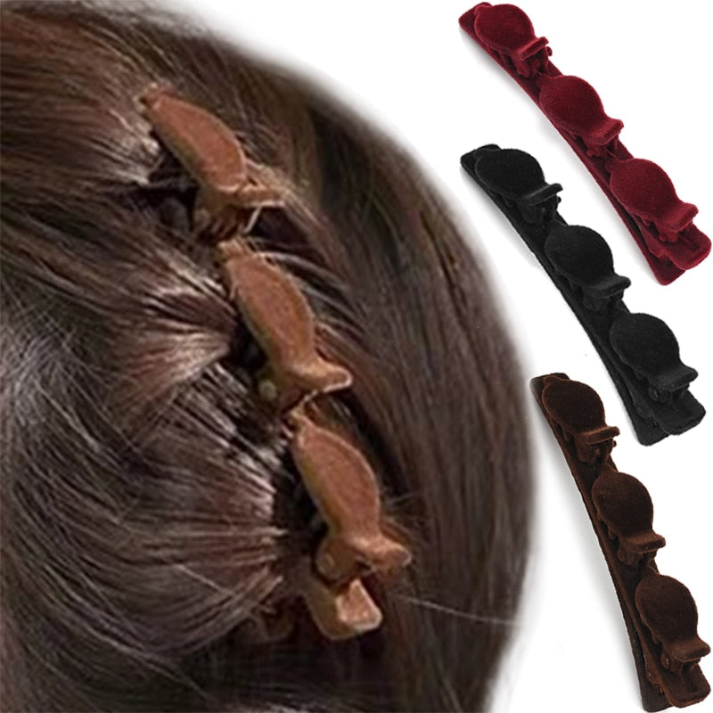 Braid Fast Styling 3-Layer Clamp Hairpin