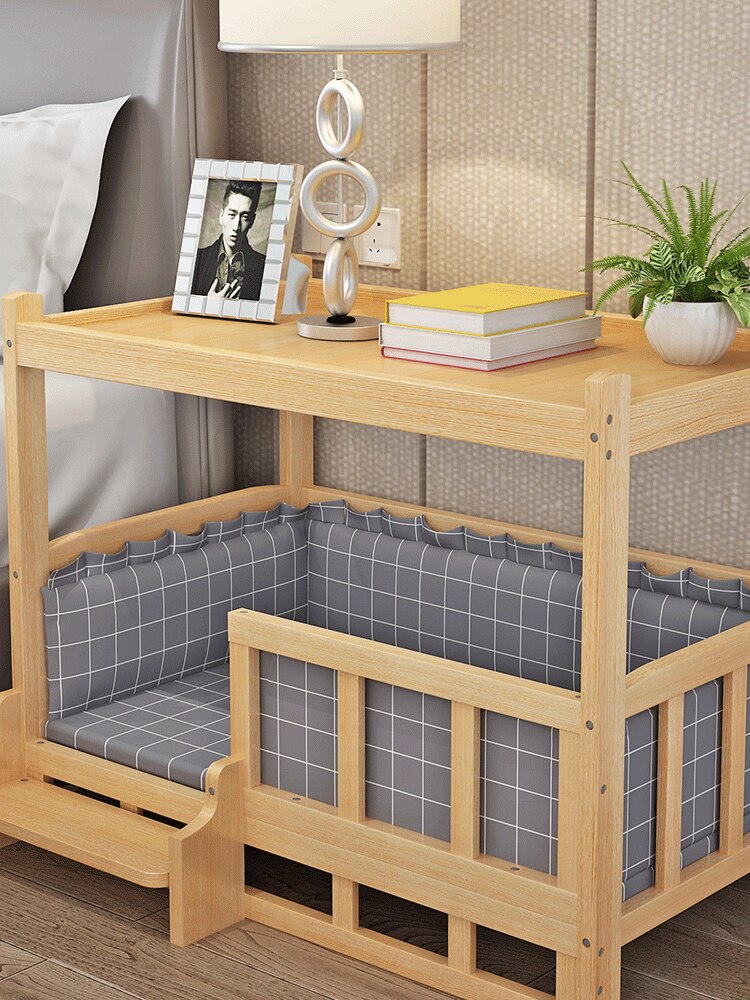 Furry Friend Detachable Pet Wooden Table Bed