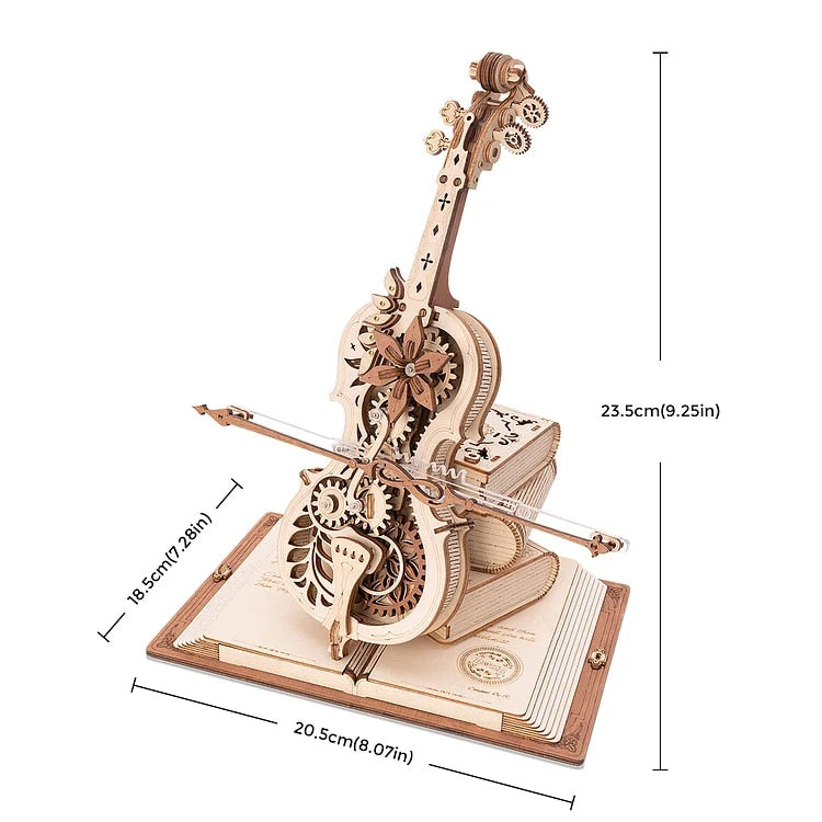 3D Magical Mechanical Wooden Cello Puzzle - UTILITY5STORE