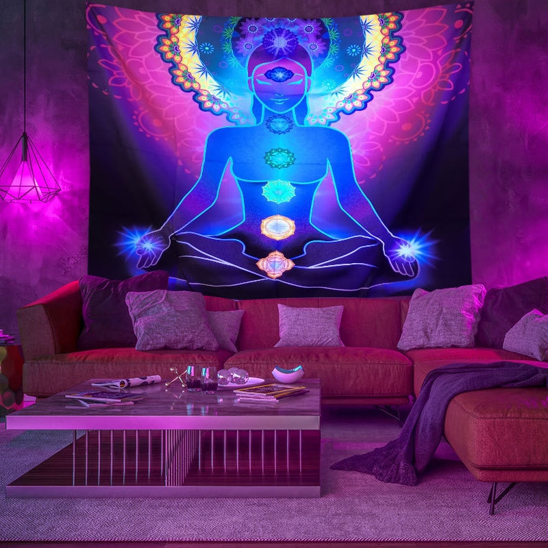 Colorful Glowing Luminous Tapestry