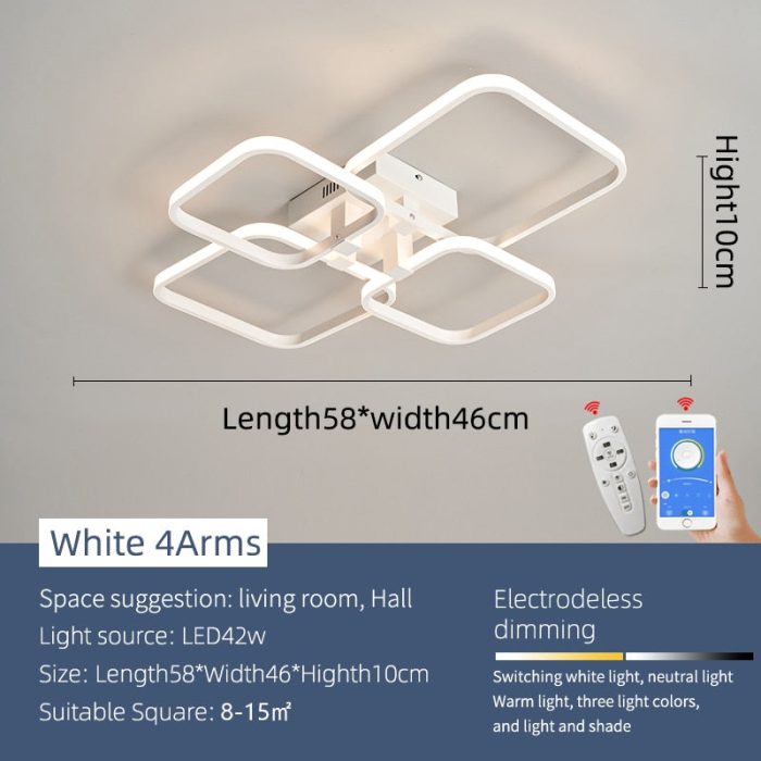 Modern Art Shapes Smart Home LED Chandelier - UTILITY5STORE