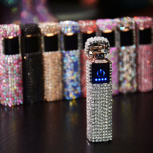 Sparkle Stone Rhinestone Rechargeable Portable Lighter