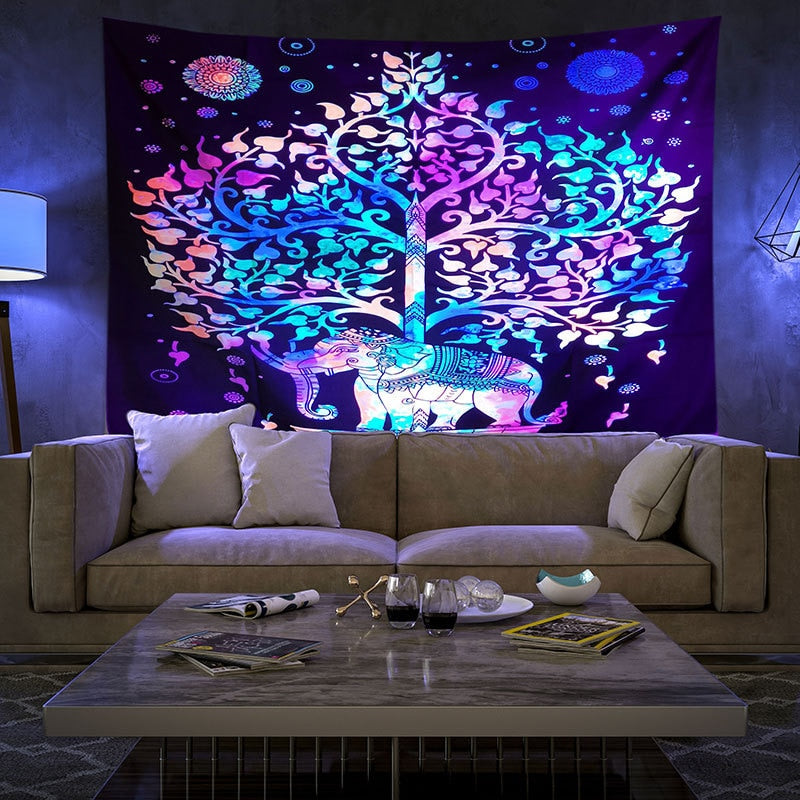 Colorful Glowing Luminous Tapestry