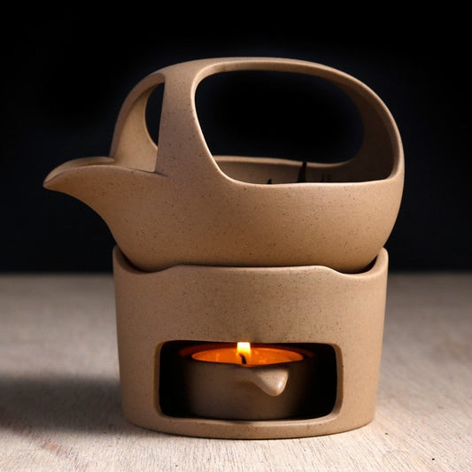 Japanese Style Simple Candle Tea Warmer Pot
