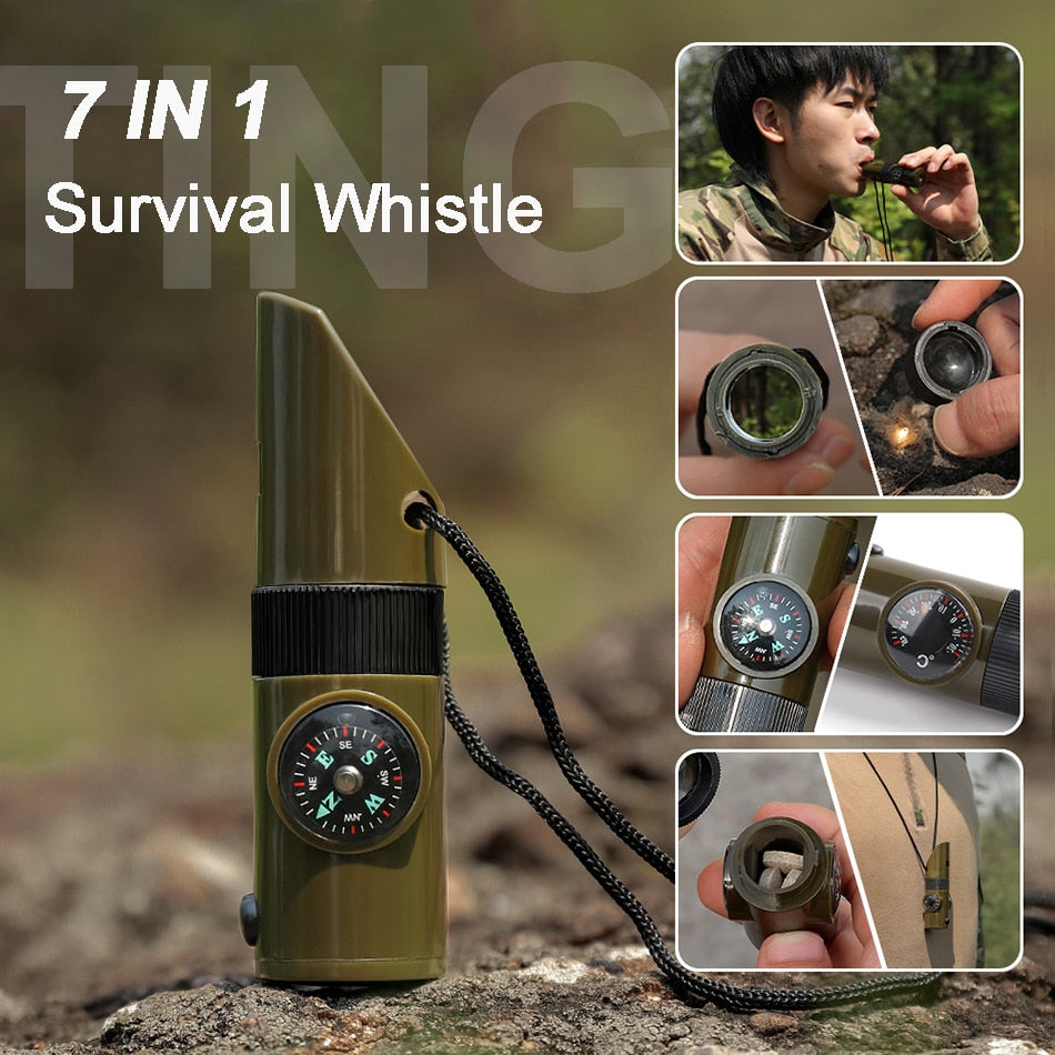 7in1 Portable Survival Outdoor Camping Tool