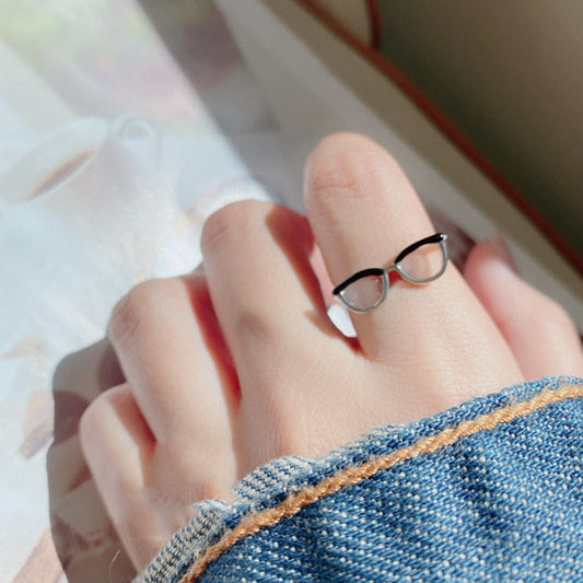 Minimalist Unique Mini Glasses Ring