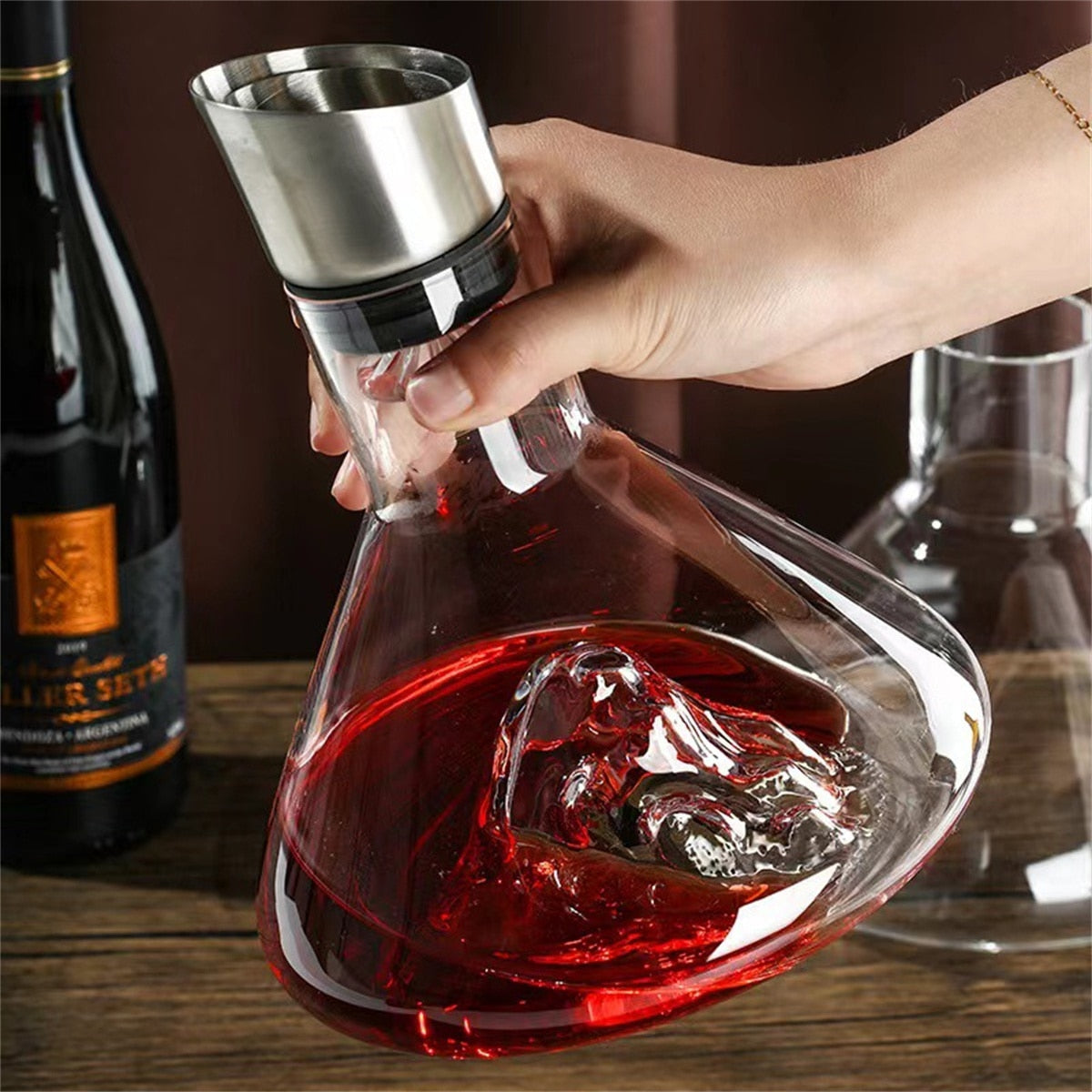 Dreamy Mountain Premium Crystal Wine Decanter