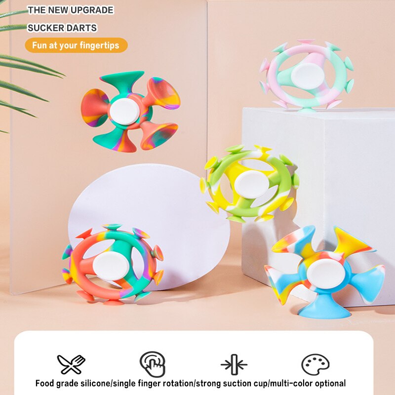 Anti-stress Silicone Colorful Hand Spinner