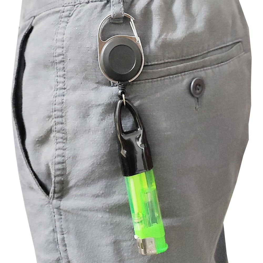 Anti-Lost Retractable Safe Lighter Keychain