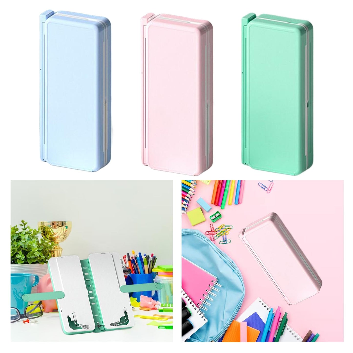 Study Now Multifunctional Foldable Book Stand Pencil Case