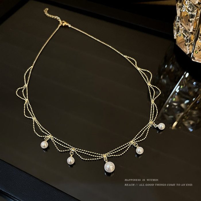 Bohemian Drop Stylish Pearl Necklace