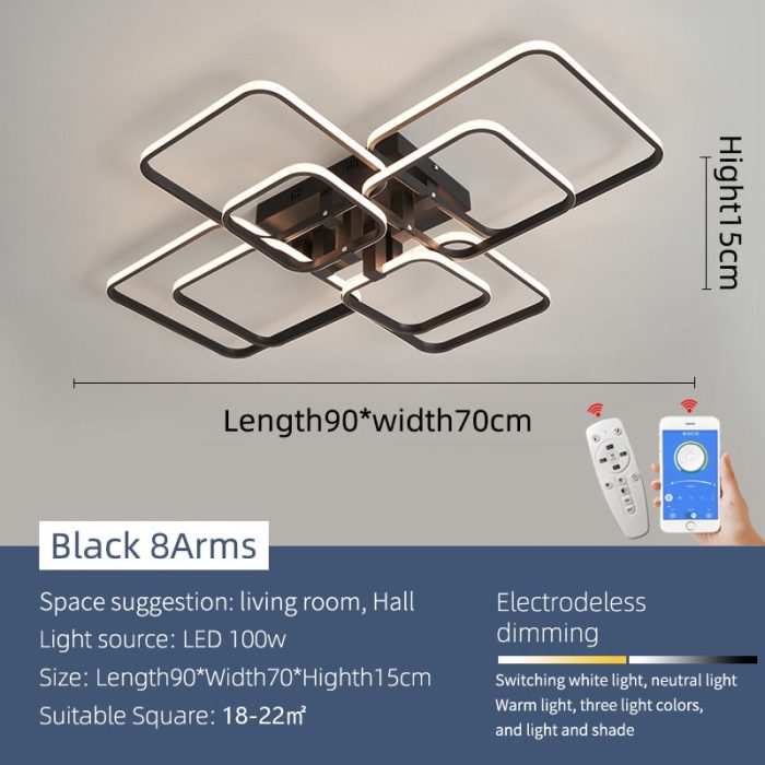 Modern Art Shapes Smart Home LED Chandelier - UTILITY5STORE