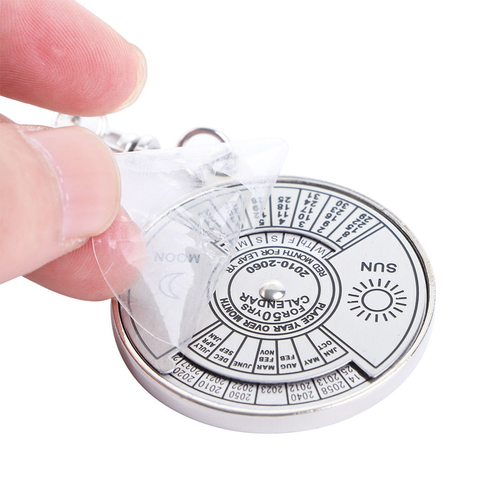 Creative Time Portal Mini Metal Calendar Keychain