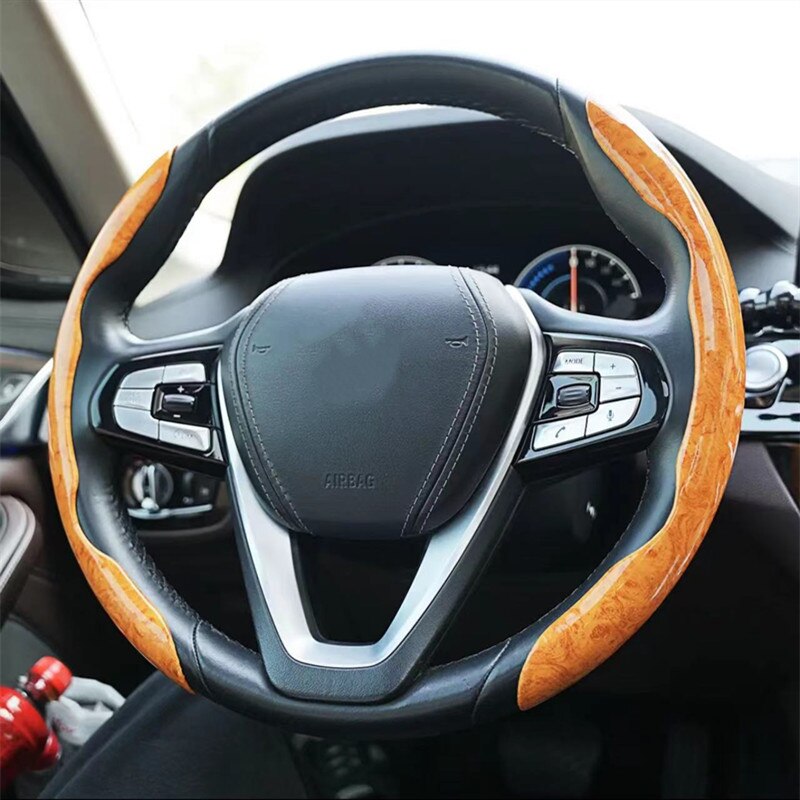 Non-Slip Wood Grain Car Wheel Cover