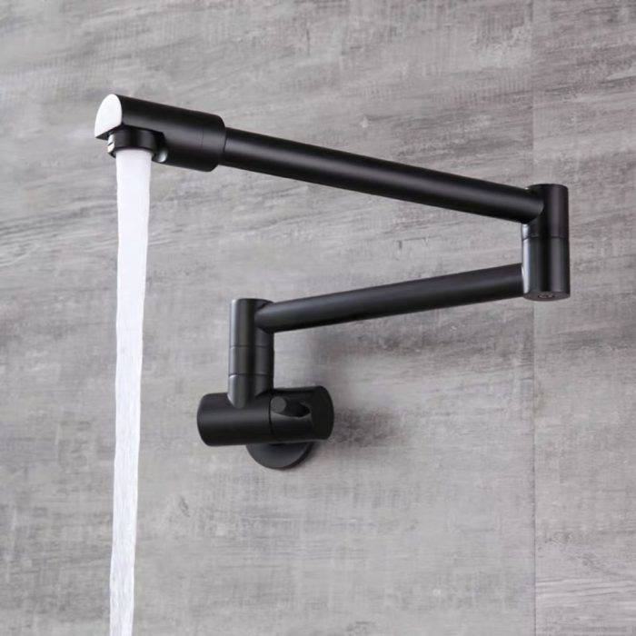 Wall-Mounted Folding Chrome Pot Filler Faucet