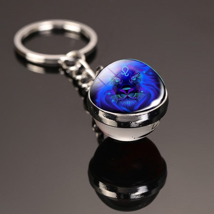 Cosmic Luminous Glass Keychain