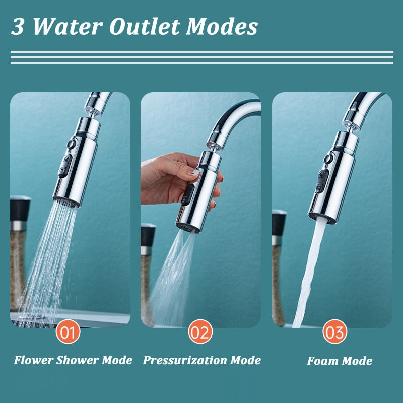 3-Mode Anti-Splash Faucet Adapter - UTILITY5STORE