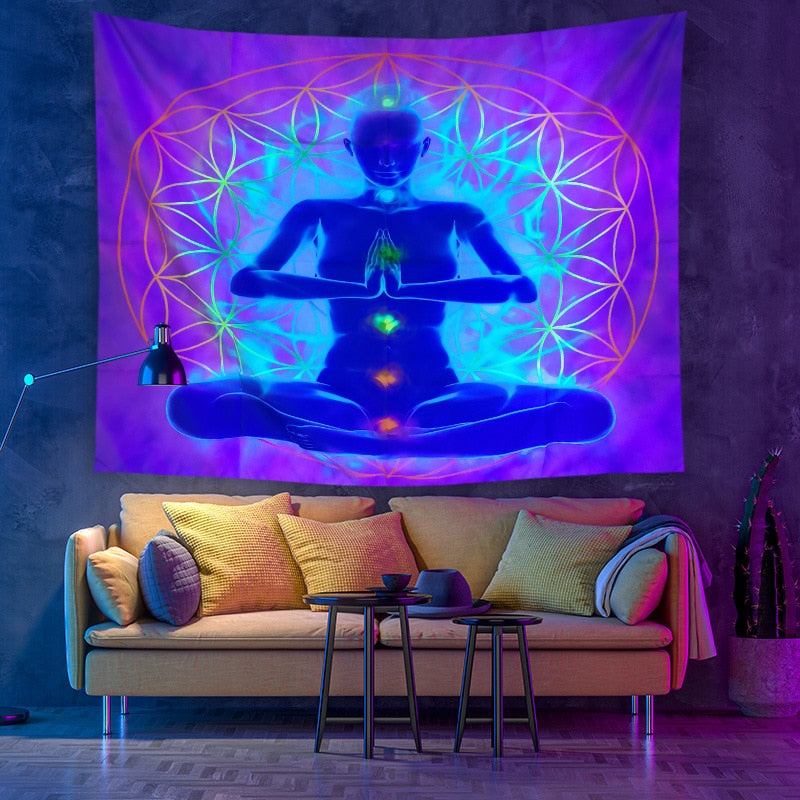 Colorful Glowing Luminous Tapestry